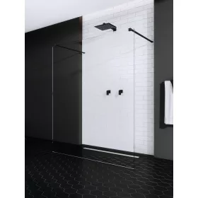 Modo X Black I Walk-in fekete zuhanyfal 160 átlátszó