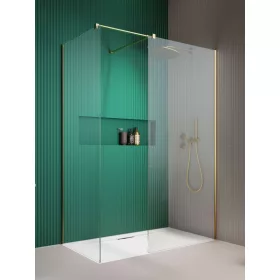Modo New Gold III Walk-in arany zuhanyfal 50x50 átlátszó