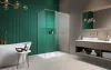 Modo New Gold III Walk-in arany zuhanyfal 50x50 átlátszó