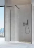 Modo New Black III Walk-in fekete zuhanyfal 50x50 átlátszó