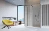 Modo New Black III Walk-in fekete zuhanyfal 50x50 átlátszó