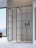 Modo New Black III Factory Walk-in fekete zuhanyfal 50x50 átlátszó