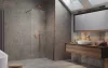 Modo New Brushed Copper II Walk-in szálcsiszolt réz zuhanyfal 50 átlátszó