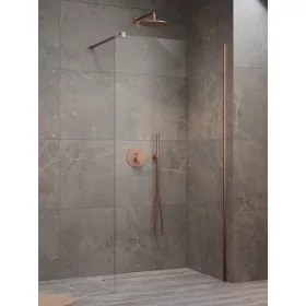   Modo New Brushed Copper II Walk-in szálcsiszolt réz zuhanyfal 115 átlátszó