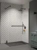 Modo New Brushed Gunmetal II Walk-in szálcsiszolt fegyvermetál zuhanyfal törölközőtartóval 120 átlátszó