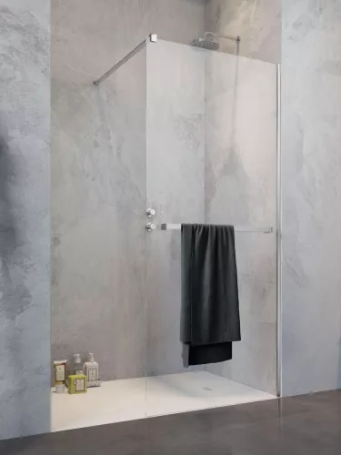 Modo New II Walk-in zuhanyfal törölközőtartóval 135 átlátszó