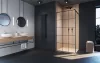 Modo New Black II Factory Walk-in fekete zuhanyfal 140 átlátszó