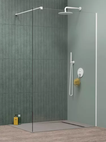 Modo New White II Walk-in fehér zuhanyfal 150 átlátszó