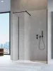 Modo X Black III Walk-in fekete zuhanyfal 50x50 átlátszó