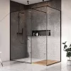 Modo X Black III Frame Walk-in fekete zuhanyfal 50x50 átlátszó