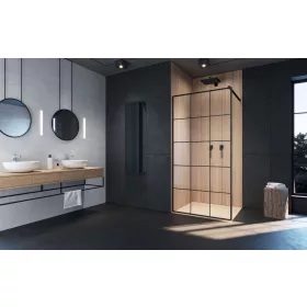   Modo X Black II Factory Walk-in fekete zuhanyfal 60 átlátszó
