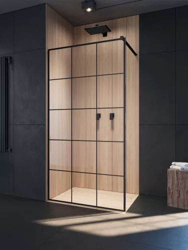 Modo X Black II Factory Walk-in fekete zuhanyfal 60 átlátszó