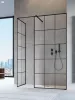 Modo X Black III Factory Walk-in fekete zuhanyfal 90x90 átlátszó