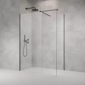   Modo X Brushed GunMetal III Walk-in szálcsiszolt fegyvermetál zuhanyfal 90x90 átlátszó