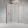 Modo X Brushed Copper III Walk-in szálcsiszolt réz zuhanyfal 90x90 átlátszó
