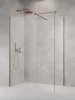 Modo X Brushed Copper III Walk-in szálcsiszolt réz zuhanyfal 90x90 átlátszó