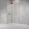 Modo X Brushed Gold III Walk-in szálcsiszolt arany zuhanyfal 90x90 átlátszó