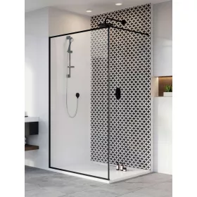   Modo X Black II Frame Walk-in fekete zuhanyfal 100 átlátszó