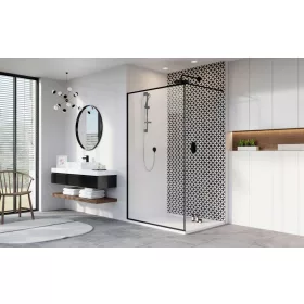   Modo X Black II Frame Walk-in fekete zuhanyfal 105 átlátszó