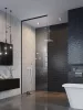 Modo XL Black Walk-in fekete zuhanyfal 30-100x200-250 átlátszó