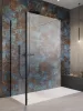 Modo New Black IV Walk-in fekete zuhanyfal 110x95 átlátszó