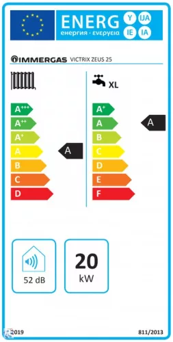 Immergas Victrix Zeus 25 fali kondenzációs gázkazán beépített 45 literes tárolóval, cksz. (3.028381) (20.0/25.8kW)