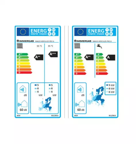 Immergas Magis Hercules Pro 6 split rendszerű hőszivattyú 6kW, beépített 235 literes HMV tárolóval, 1 fázis (3.030429)