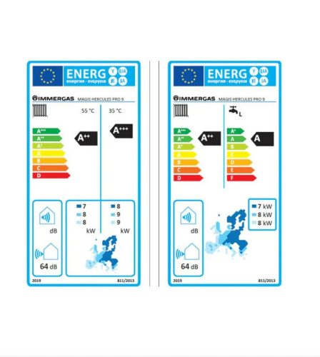 Immergas Magis Hercules Pro 9 split rendszerű hőszivattyú 9kW, beépített 235 literes HMV tárolóval, 1 fázis (3.030430)