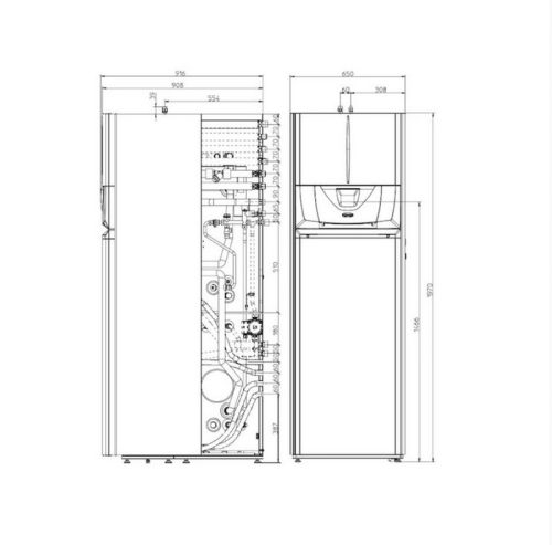 Immergas Magis Hercules Pro 16T split rendszerű hőszivattyú 16kW, beépített 235 literes HMV tárolóval, 3 fázisú (3.030436)
