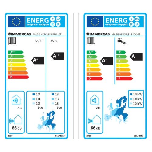 Immergas Magis Hercules Pro 16T split rendszerű hőszivattyú 16kW, beépített 235 literes HMV tárolóval, 3 fázisú (3.030436)