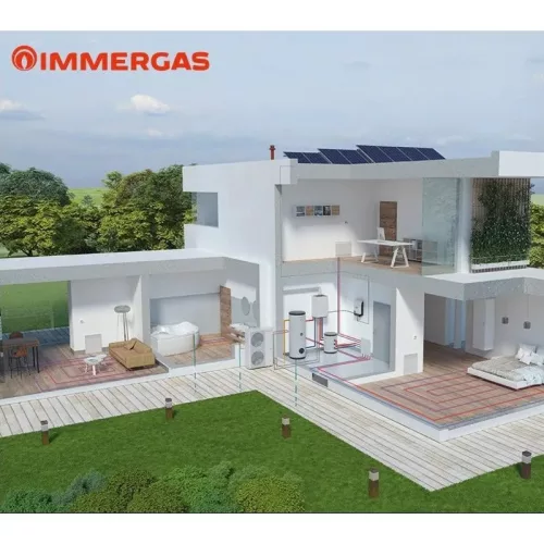 Immergas Magis Pro 4 Split rendszerű levegő-víz hőszivattyú beltéri és kültéri egységgel, 1 fázis 3.030606
