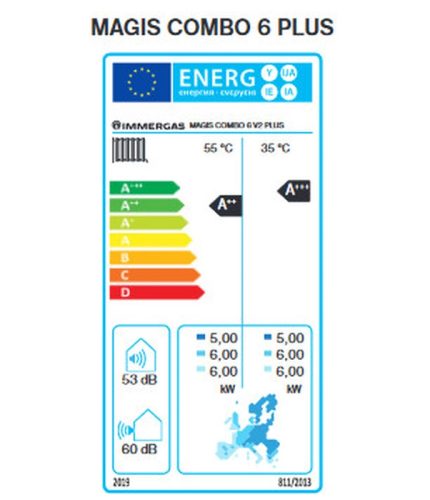 Immergas Magis Combo 6 Plus split rendszerű hőszivattyú és kondenzációs kazán egyben (tárolós rendszer), 1 fázis (3.030617)