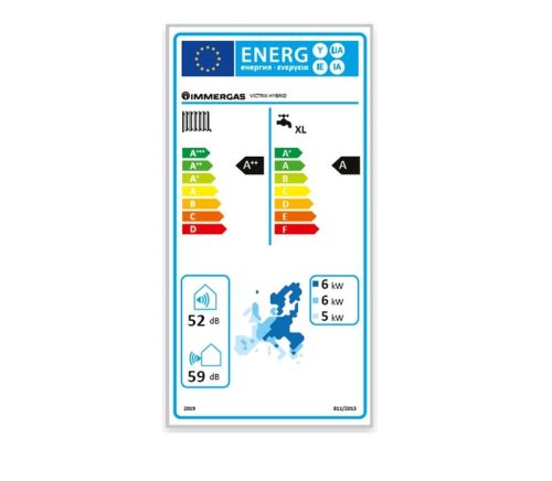 Immergas Victrix Hybrid 3.030698 Hőszivattyú 4kW és kondenzációs kombi gázkazán 24kW