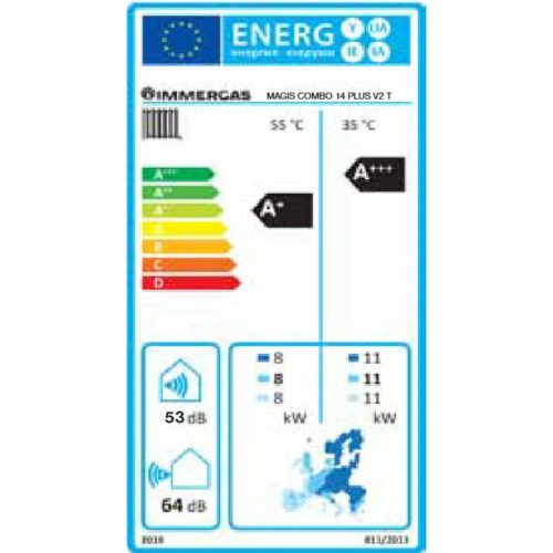 Immergas Magis Combo 14 V2 T Plus split rendszerű hőszivattyú és kondenzációs kazán egyben (tárolós rendszer), 3 fázis (3.030829)