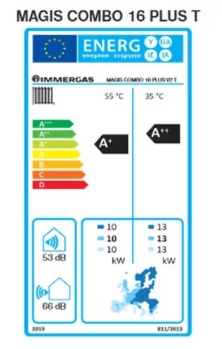 Immergas Magis Combo 16 V2 T Plus split rendszerű hőszivattyú és kondenzációs kazán egyben, 3 fázis (3.030830)