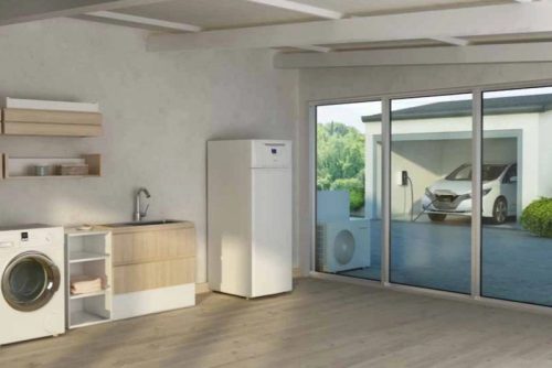Immergas Magis Hercules Mini Pro 9 EH split rendszerű hőszivattyú 9kW, beépített 180L HMV és 25L puffertároló, 3kW patron, 1 fázis (3.034096)