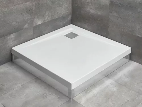 Argos C szögletes zuhanytálca lábbal 100x100 fehér, ajándék szifonnal