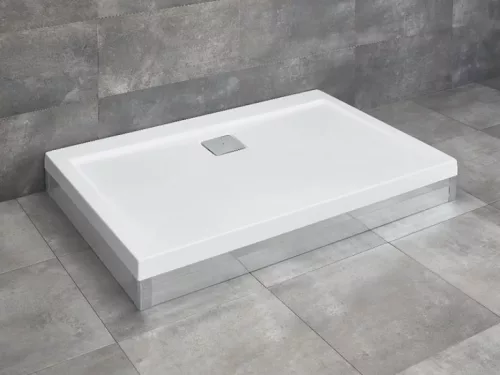 Argos D szögletes zuhanytálca lábbal 90x80 fehér, ajándék szifonnal