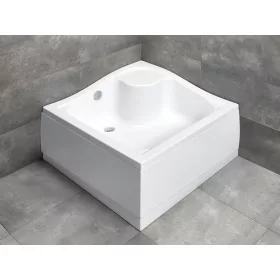   Korfu C szögletes zuhanytálca 80x80 fehér, ajándék szifonnal