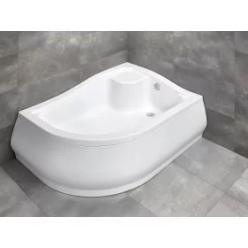   Korfu E íves zuhanytálca 120x90 fehér balos, ajándék szifonnal