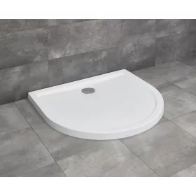   Delos P íves lapos zuhanytálca 100x90 fehér, ajándék szifonnal