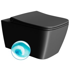 GSI NUBES SWIRLFLUSH fali WC. 35x55cm. dual-matt fekete