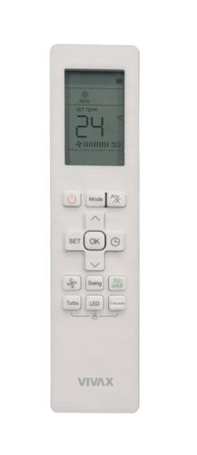 Vivax H+ Design Gray Mirror 3,5kW ACP-12CH35AEHI+ oldalfali split klíma, fűtésre optimalizált,  A+++, -25°C-ig fűtés