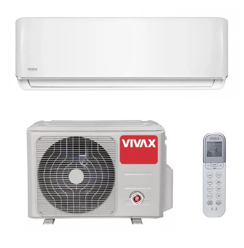 Vivax H+ Design Ezüst 3,5kW ACP-12CH35AEHI+ oldalfali split klíma, fűtésre optimalizált,  A+++, -25°C-ig fűtés