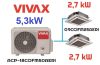 Vivax kazettás multi-klíma szett, ACP-18COFM50AERI   +2 ACP-09CCIFM25AERI +PANEL, 5,3 kW.