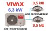 Vivax kazettás multi-klíma szett, ACP-21COFM60AERI 2 ACP-12CC50AERI/I2+PANEL, 6,3 kW.