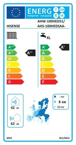 Hisense Hi-Therma Integra AHW-100HEDS1/AHS-100HEDSAA-23 10kW split hőszivattyú, 230 literes HMV tárolóval, 3 fázisú, R32