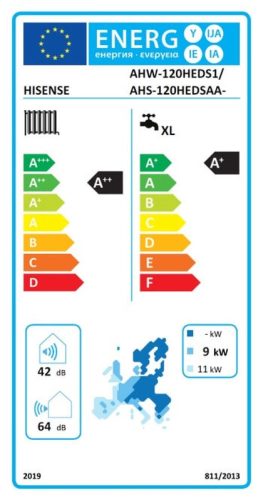 Hisense Hi-Therma Integra AHW-120HEDS1/AHS-120HEDSAA-23 12kW split hőszivattyú, 230 literes HMV tárolóval, 3 fázisú, R32