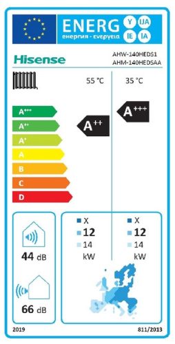Hisense Hi-Therma AHW-140HEDS1/AHM-140HEDSAA 14kW split hőszivattyú, 3 fázisú, R32