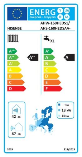 Hisense Hi-Therma Integra AHW-160HEDS1/AHS-160HEDSAA-23 16kW split hőszivattyú, 230 literes HMV tárolóval, 3 fázisú, R32